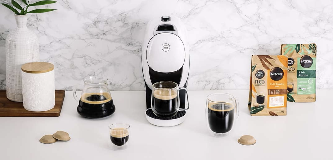 La révolution écologique de Nescafé : la Krups Dolce Gusto, la machine à  café aux dosettes compostables qui se programme directement sur smartphone  - La Libre
