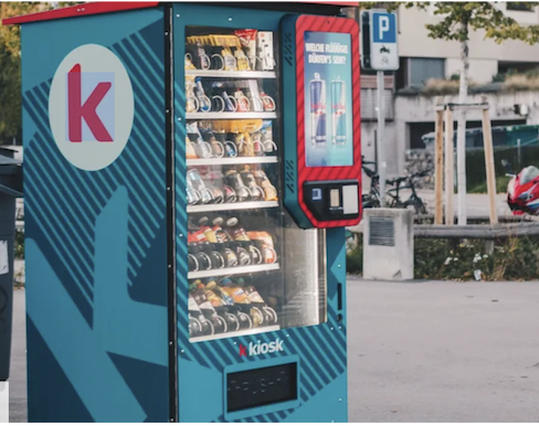 Distributeur automatique k kiosk Valora Boostbar Suisse