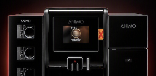 Retravailler la pause au travers d’une nouvelle expérience café avec Animo Machine à café Animo OptiMe X avec ses deux modules spires et lait frais
